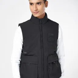 SF JEANS by Pantaloons Men Bomber with Patchwork Jacket-picture-16