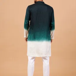 HILO DESIGN Ombre Dyed Regular Kurta With Pyjamas image 4