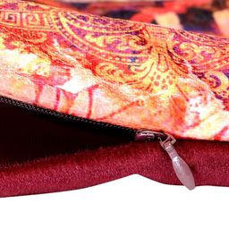 HOUZZCODE Set of 2 Orange Printed 16" x 16" Square Cushion Covers image 3