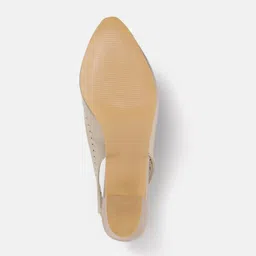 Marc Loire Textured Block Pumps with Laser Cuts image 3