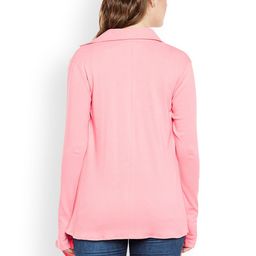 Hypernation Pink Solid Open Front Shrug image 5