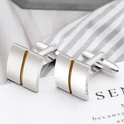 Peora Silver-Plated Square Cufflinks-image-26