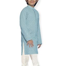 SG YUVRAJ Boys Embroidered Sequinned Kurta with Pyjamas image 4