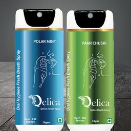 Qelica Set Of 2 Polar Mint & Paan Chuski Fresh Breath Spray-10g Each-20