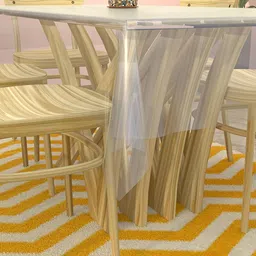 Kuber Industries White 6-Seater Rectangular Table Cover image 5