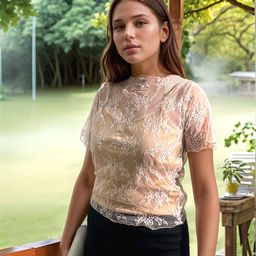 Stylecast X Hersheinbox Lace Top with Attached Camisole image 4