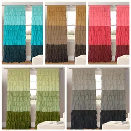 Dekor World Multicoloured Set of 2 Sheer Window Curtain image 2