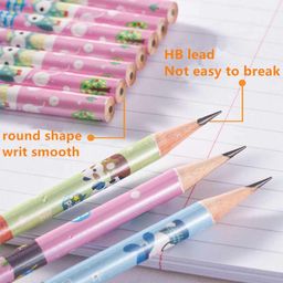 YK Unisex Kids Self Design Dark Pencils With Eraser Top Cap & Sharpener Set image 4