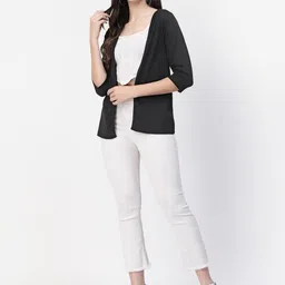 Kalt Three-Quarter Sleeves Open Front Shrug image 2