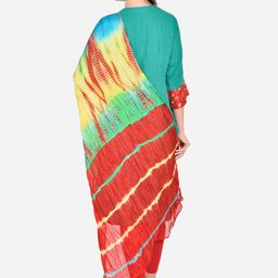 Dupatta Bazaar Multicoloured Leheriya Dupatta image 3