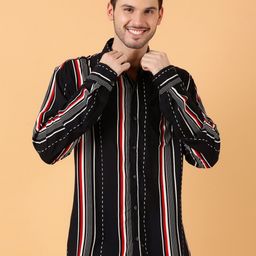 Kotty Men Relaxed Spread Collar Graphic Printed Casual Shirt-image-72