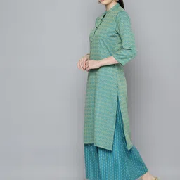 Jompers Women Woven Design Regular Kurta with Palazzos & With Dupatta image 4