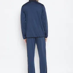 Reebok Men Navy Blue Solid TE Tricot Tracksuit image 4