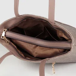 Caprese Mauve Textured PU Structured Shoulder Bag image 5