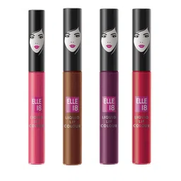ELLE 18 Set of 4 One Stroke Matte Long-Lasting Liquid Lip Color - 5.6ml each-16