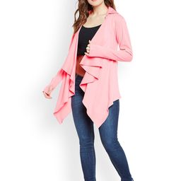 Hypernation Pink Solid Open Front Shrug image 3