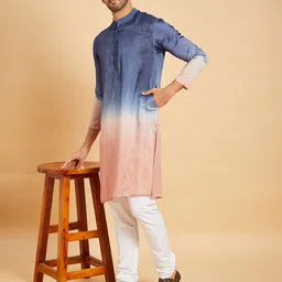 HILO DESIGN Ombre Dyed Regular Kurta With Pyjamas image 2