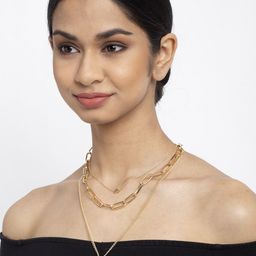YouBella Set Of 2 Gold-Plated Gold-Plated Layered Chain image 5