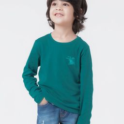 Ed-a-Mamma Boys Green Typography V-Neck Tropical T-shirt-picture-8