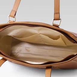 Mast & Harbour Textured Structured Shoulder Bag With Pouch image 2