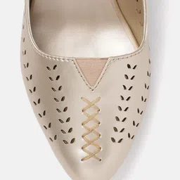 Marc Loire Textured Block Pumps with Laser Cuts image 5