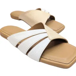 Devano Colourblocked Open Toe Flats image 3