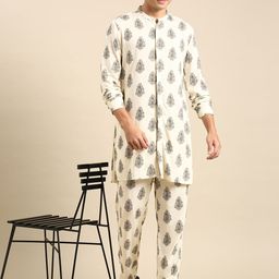 Sangria Printed Regular Kurta with Trousers-23