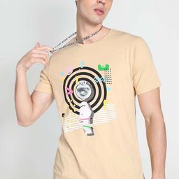 Flying Machine Graphic Print Cotton T-Shirt-picture-34