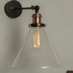Homesake Black Solid Handcrafted Wall Lamp-image-55