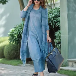 GoSriKi Women Regular Kurta with Palazzos & With Dupatta image 3