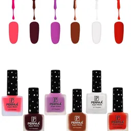 PERPAA Set of 6 Super Matte Quick-Dry & Long Lasting Nail Polish - 6 ml Each-picture-12
