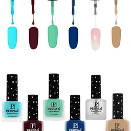 PERPAA Set of 6 Super Matte Quick-Dry & Long Lasting Nail Polish - 6 ml Each-57