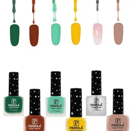 PERPAA Set of 6 Super Matte Quick-Dry & Long Lasting Nail Polish - 6 ml Each-23