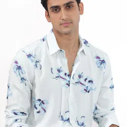 RARE RABBIT Men Floren Slim Fit Printed Cotton Shirt-image-24