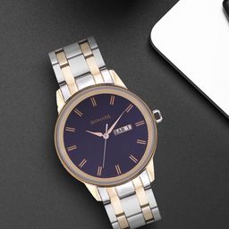 Sonata Men Navy Blue Bracelet Style Straps Analogue Watch 7133KM02-12