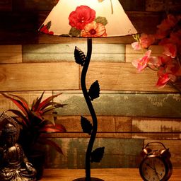 foziq Black & White Floral Printed Table Lamps image 4