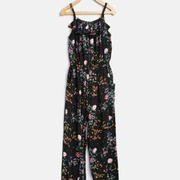 StyleStone Girls Black & Pink Printed Basic Jumpsuit-image-47