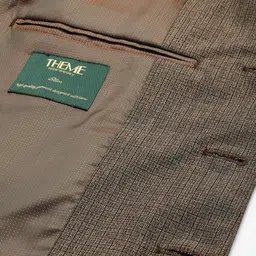 Theme Checked Nehru Jacket with Pocket Square image 3