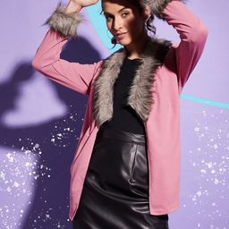 BUY NEW TREND Faux Fur Detailed Winter Open Front Shrug-29