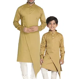 VASTRAMAY Boys Layered Mandarin Collar Kurta with Churidar-picture-58