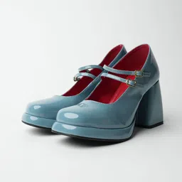 Theater Apparel Buckle Detailed Platform Heeled Pumps-56