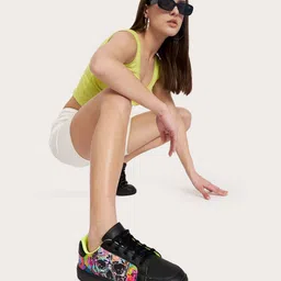 KazarMax Girls Graffiti Printed Memory Foam Sneakers-image-17
