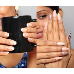 LICK Pack Of 2 Press On Nails Extension With Quick Dry Nail Glue - Animalier & Ivory-52