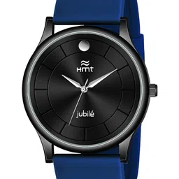 HAMT Men Brass Dial & Straps Analogue Watch HT-GR316-BLK-BLU-48