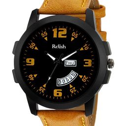 Relish Men Black Dial & Yellow Straps Analogue Watch-image-55
