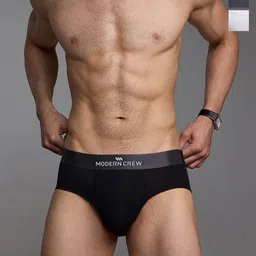 MODERN CREW Men Pack of 3 Premium Micro Modal Briefs MC3-B-002-CL-LW-TG-JB-11