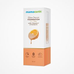 Mamaearth Glow Serum Foundation with Vitamin C & Turmeric 30 ml - Crme Glow 02-16