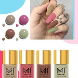 MI FASHION Set Of 4 Velvet Matte High-Pigmented Nail Polish - 9.9ml Each-36