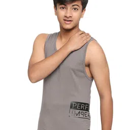 FRENCHIE Cotton Lycra Basic Vest FR-BI-VS-U1909-1X5-Gray-XS-image-51
