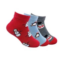 Mint & Oak Kids Pack Of 3 Patterned Anti-Bacterial Ankle-Length Socks image 5